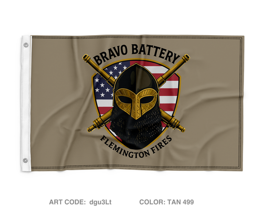 Bravo Battery 3-112 FA Fundraising Collection Collection Wall Flag - dgu3Lt