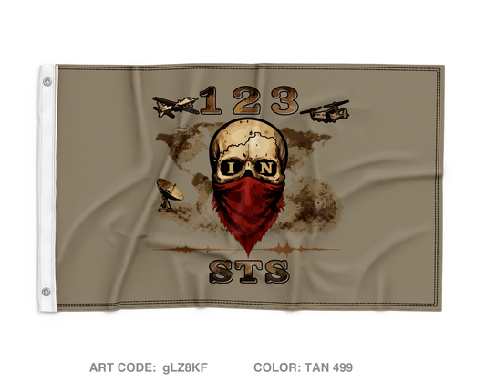 123STS IN Wall Flag - gLZ8KF