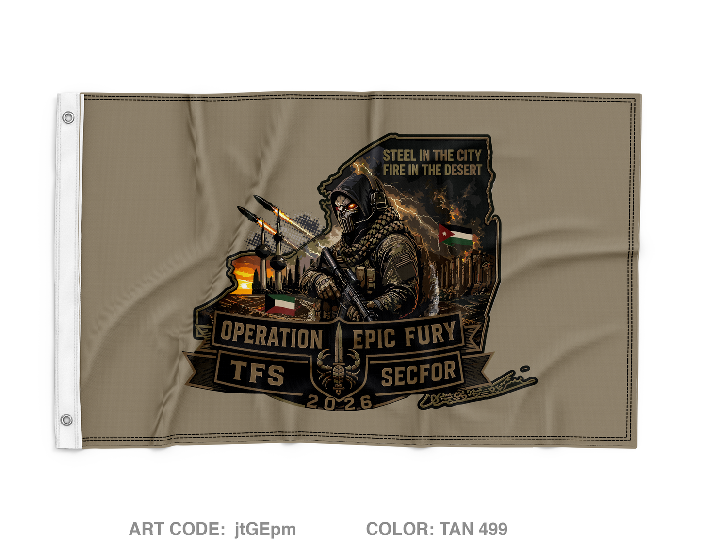 TFS 42ID SECFOR Wall Flag - jtGEpm