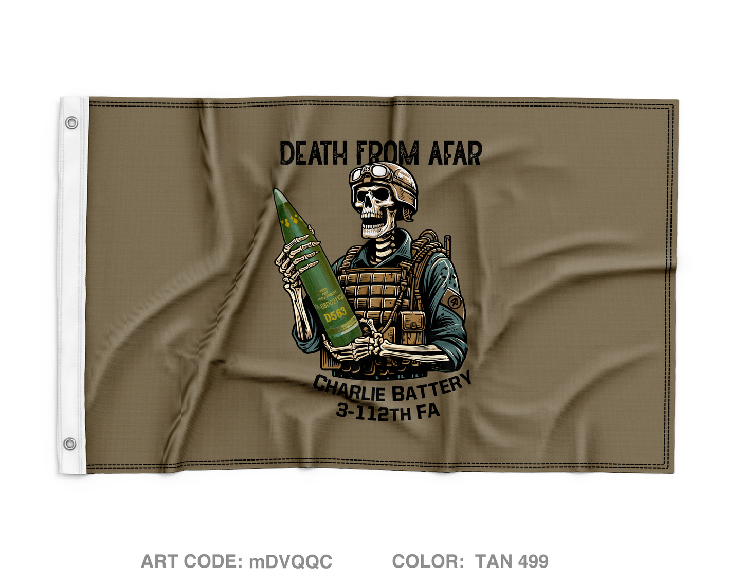 Charlie Battery, 3-112th FA, 44th IBCT Wall Flag - mDVQQC