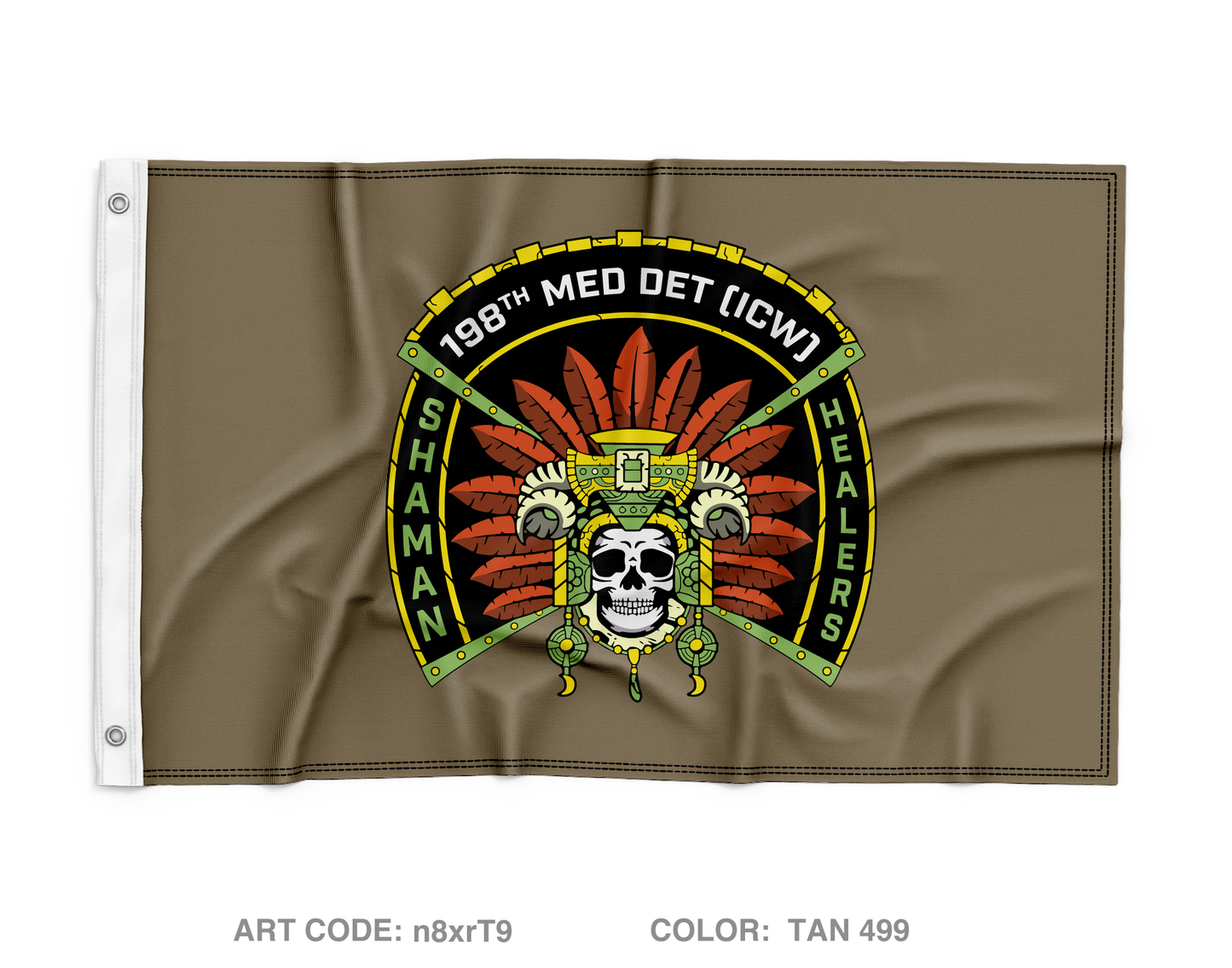 198th Medical Detachment - ICW Wall Flag - n8xrT9