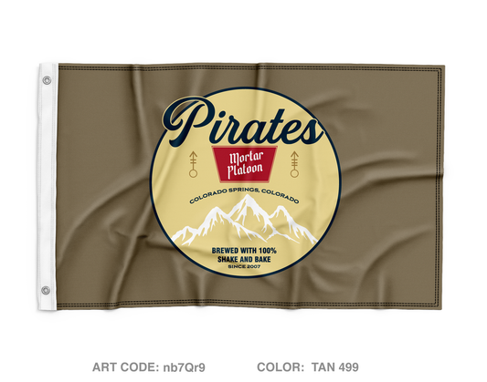 Pirate Mortar Platoon, 1-157 IN Wall Flag - nb7Qr9