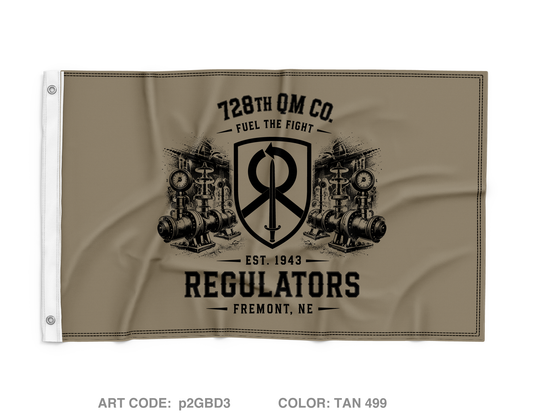 728th QM Co Wall Flag - p2GBD3