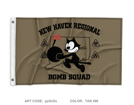 New Haven Regional Bomb Squad Wall Flag - pyScDx