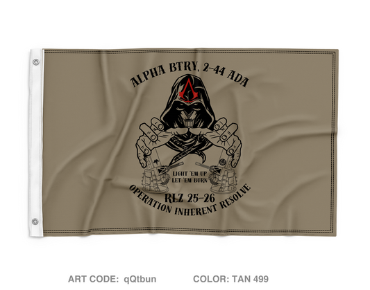 Alpha Battery, 2-44 ADA Wall Flag - qQtbun