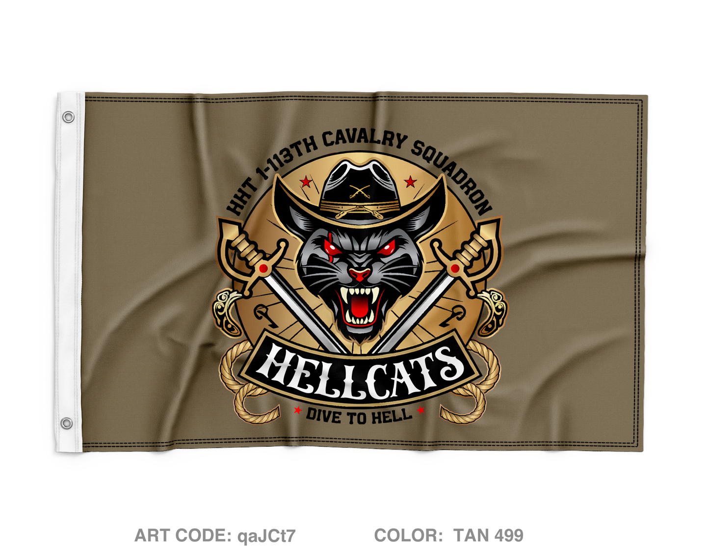 HHT/1-113 CAV Fundraising Collection Wall Flag - qaJCt7