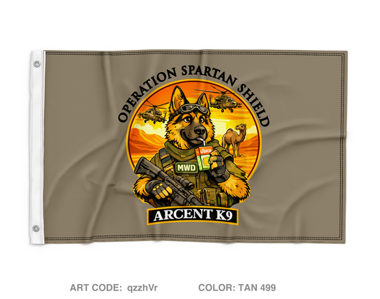 ARCENT K9 Wall Flag - qzzhVr