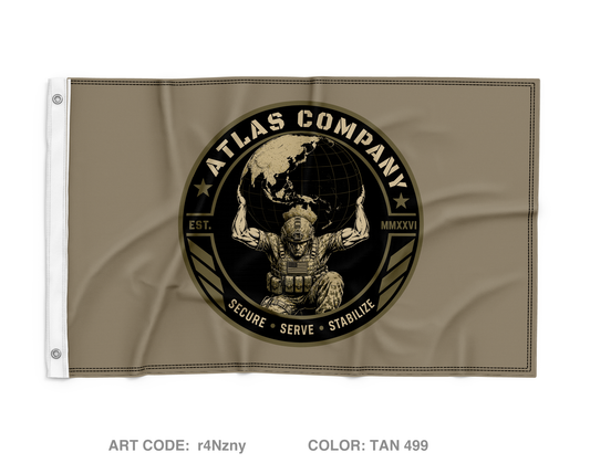 A Co 405th CA BN Wall Flag - r4Nzny