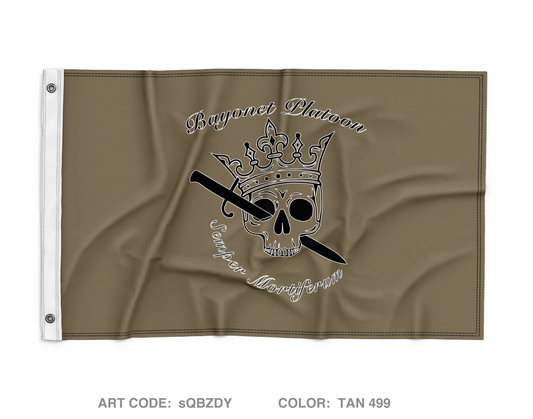 2nd PLT, B Btry, 6-56ADAR Wall Flag - sQBZDY