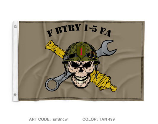 F BTRY 1-5 FA Wall Flag - snSncw