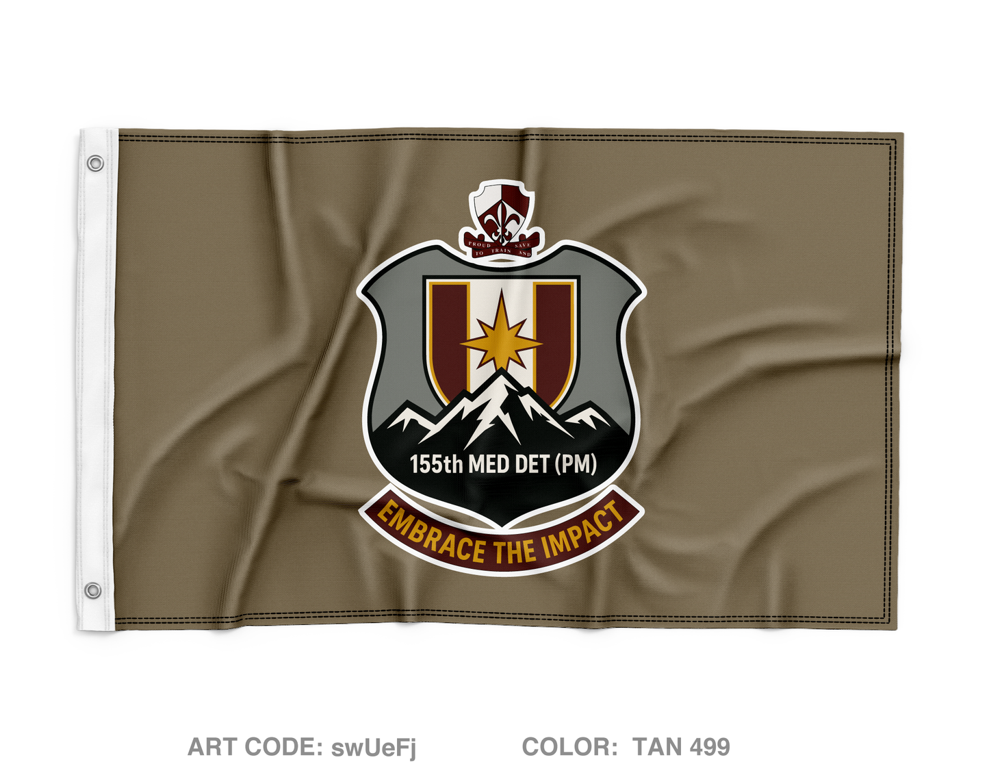 155th Medical Detachment (PM) Wall Flag - swUeFj