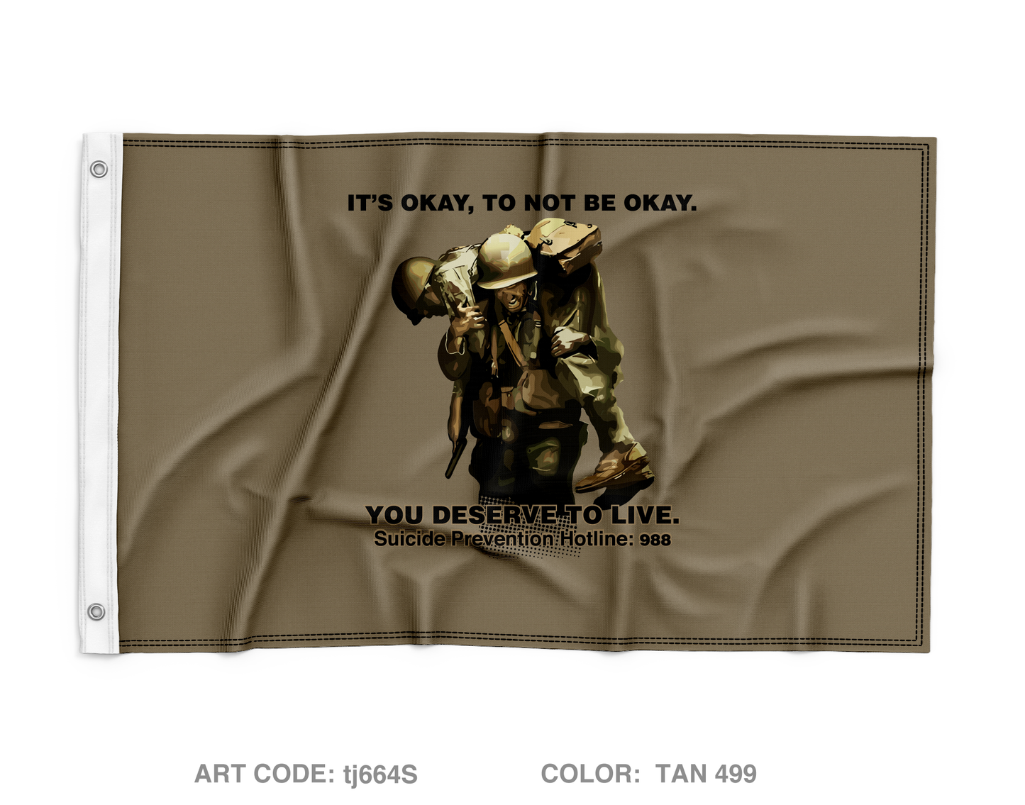 Army Reserve Medical Command (AR-MEDCOM) Suicide Prevention Program Wall Flag - tj664S