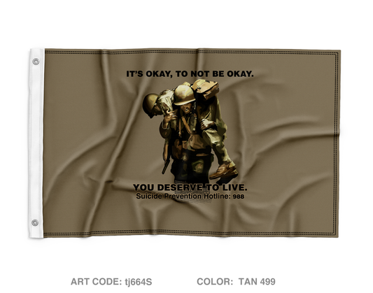 Army Reserve Medical Command (AR-MEDCOM) Suicide Prevention Program Wall Flag - tj664S