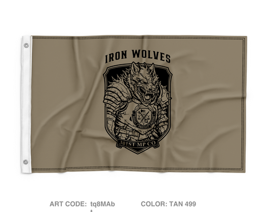 1st PLT, 301st MP CO Wall Flag - tq8MAb