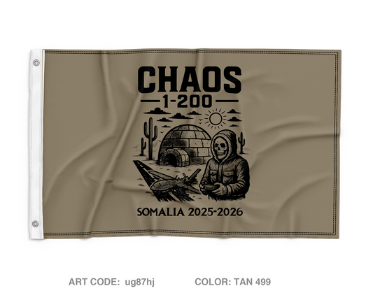 CHAOS Wall Flag - ug87hj