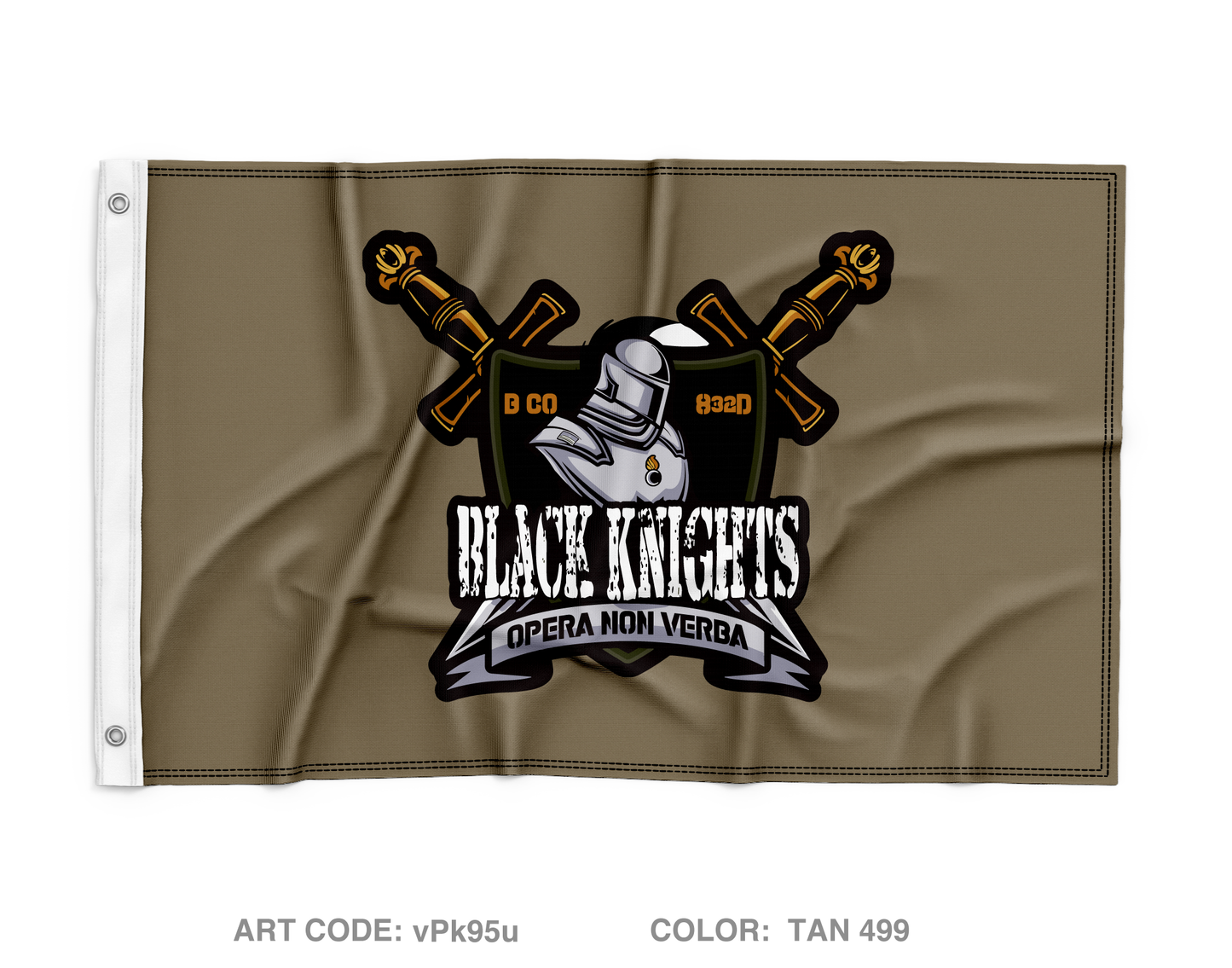 Bravo Company 832nd OD BN Wall Flag - vPk95u