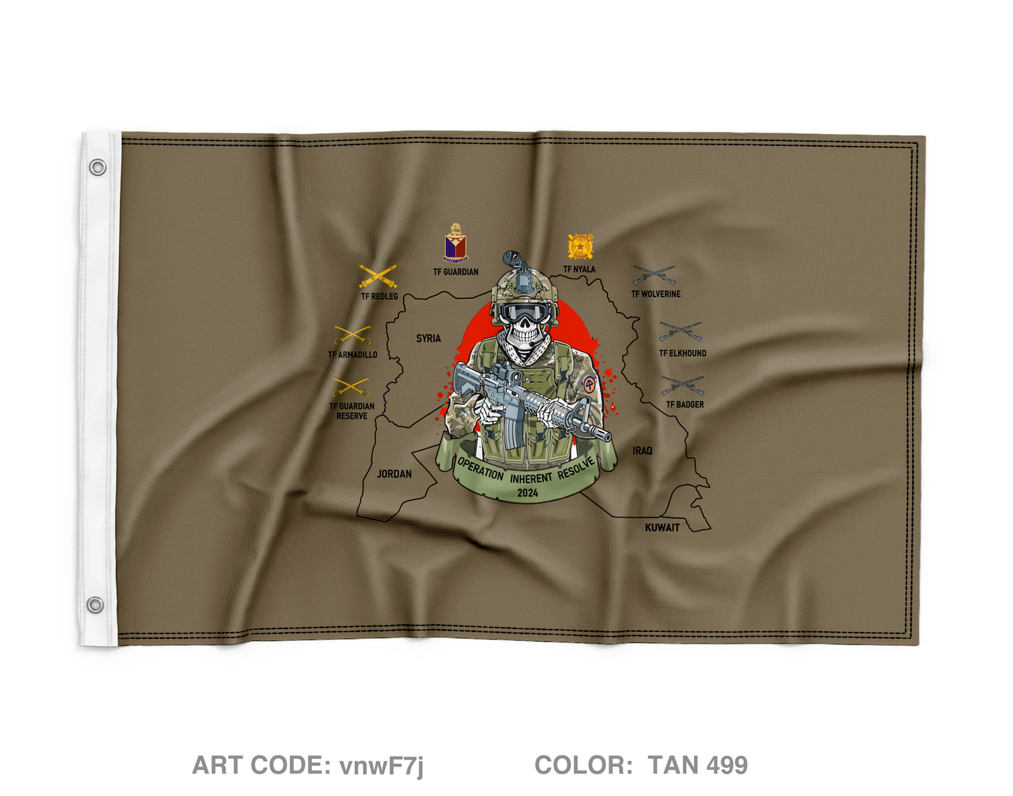 44TH INFANTRY BRIGADE COMBAT TEAM Wall Flag - vnwF7j