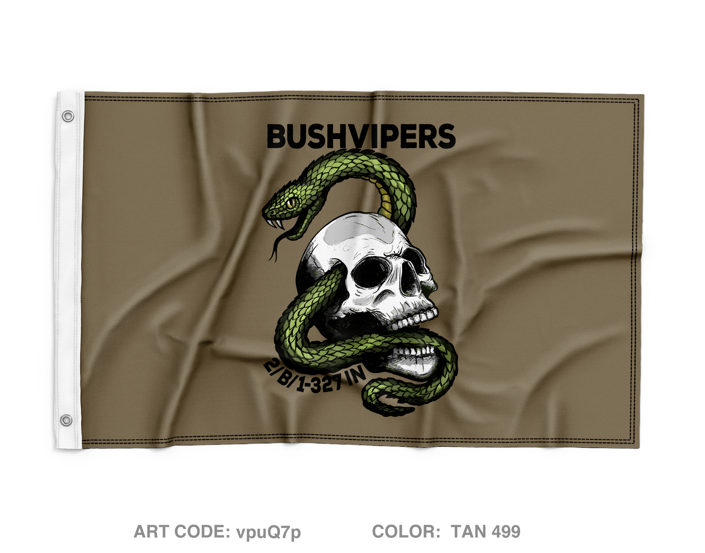 2nd PLT Bushvipers Wall Flag - vpuQ7p