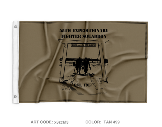 55th Fighter Squadron Wall Flag - x3zcM3