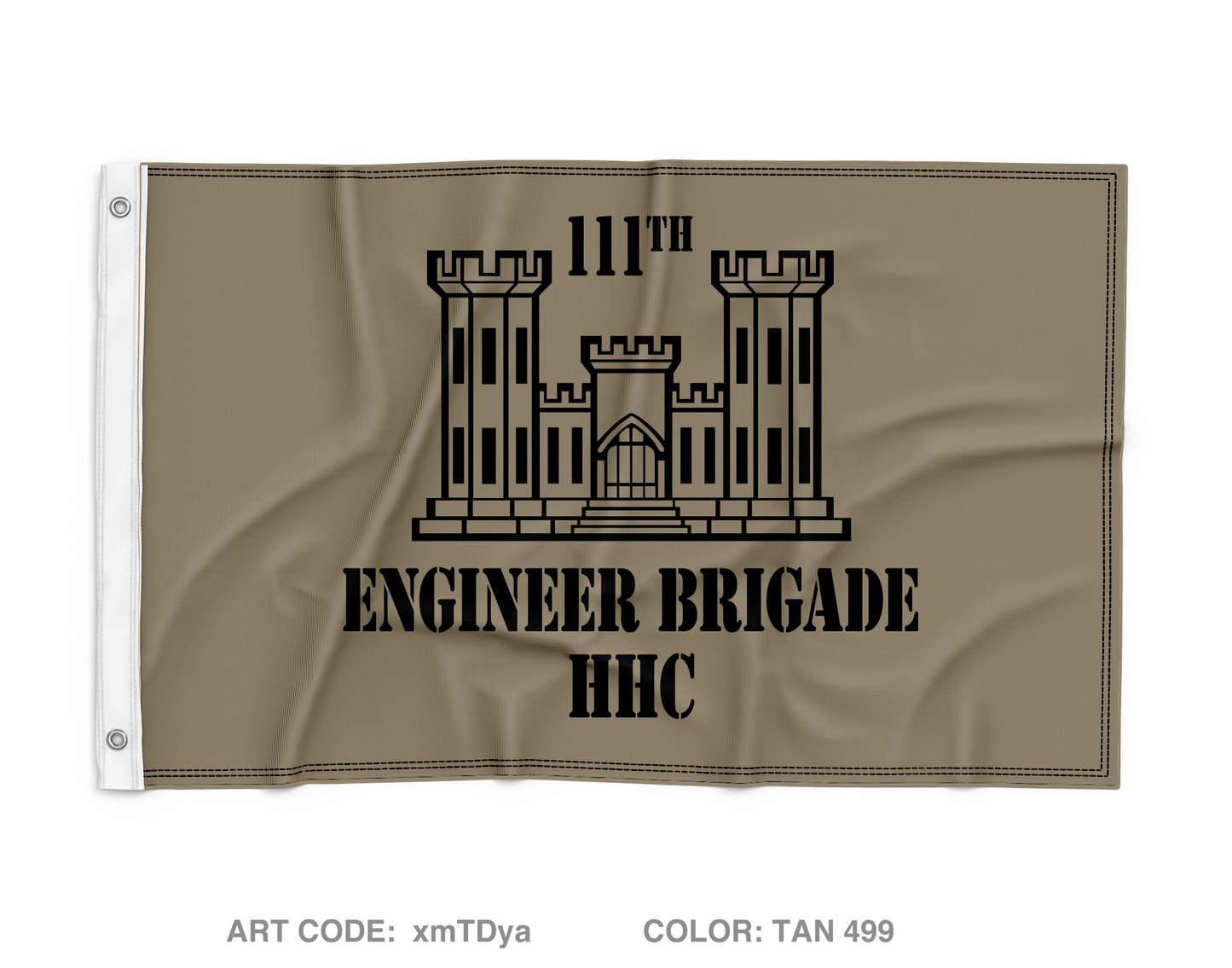111th Engineer Brigade HHC Wall Flag - xmTDya