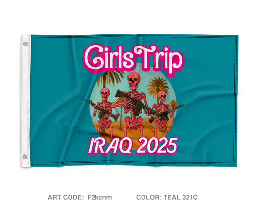 Iraq 2025 Girls Trip Wall Flag - F2kcnm