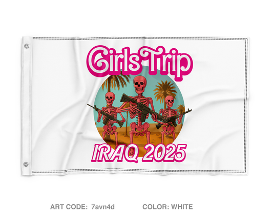 Iraq 2025 Girls Trip Wall Flag - 7avn4d