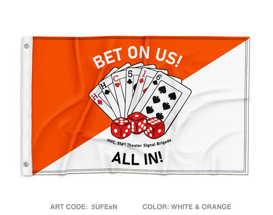 HHC, 516th Theater Signal Brigade Wall Flag - 5UFEsN