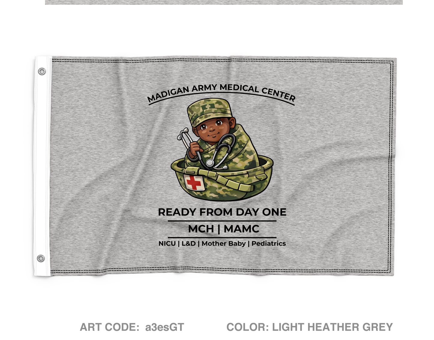 Maternal Child Health, Madigan Army Medical Center Wall Flag - c0H08Y