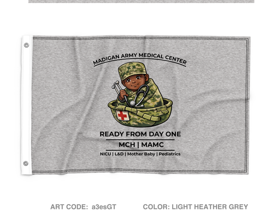 Maternal Child Health, Madigan Army Medical Center Wall Flag - c0H08Y