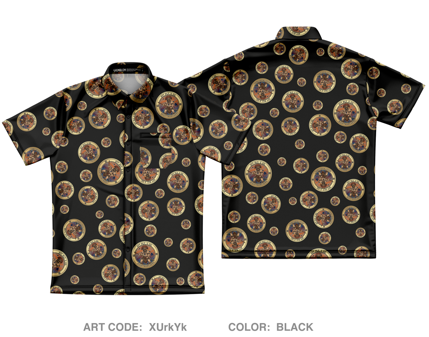 3PLT “Nightmarchers”, C Co, 2-21IN Core Men's SS Performance Party Shirt - XUrkYk