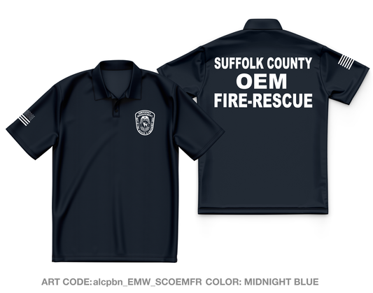 Suffolk County, NY- Department of Fire-Rescue and Emergency Services Core Men's SS Performance Polo - alcpbn_EMW_SCOEMFR