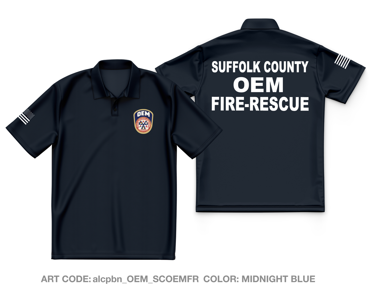 Suffolk County, NY- Department of Fire-Rescue and Emergency Services Core Men's SS Performance Polo - alcpbn_OEM_SCOEMFR