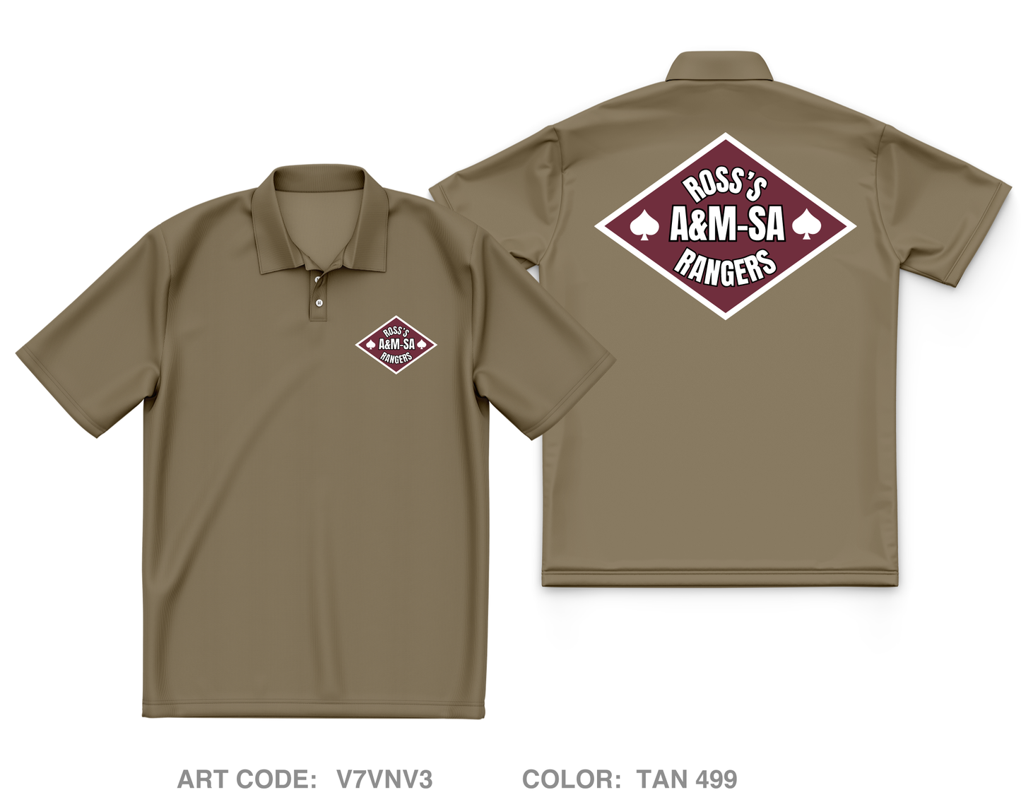 Ross Rangers Fundraising Collection Core Men's SS Performance Polo - V7VNV3