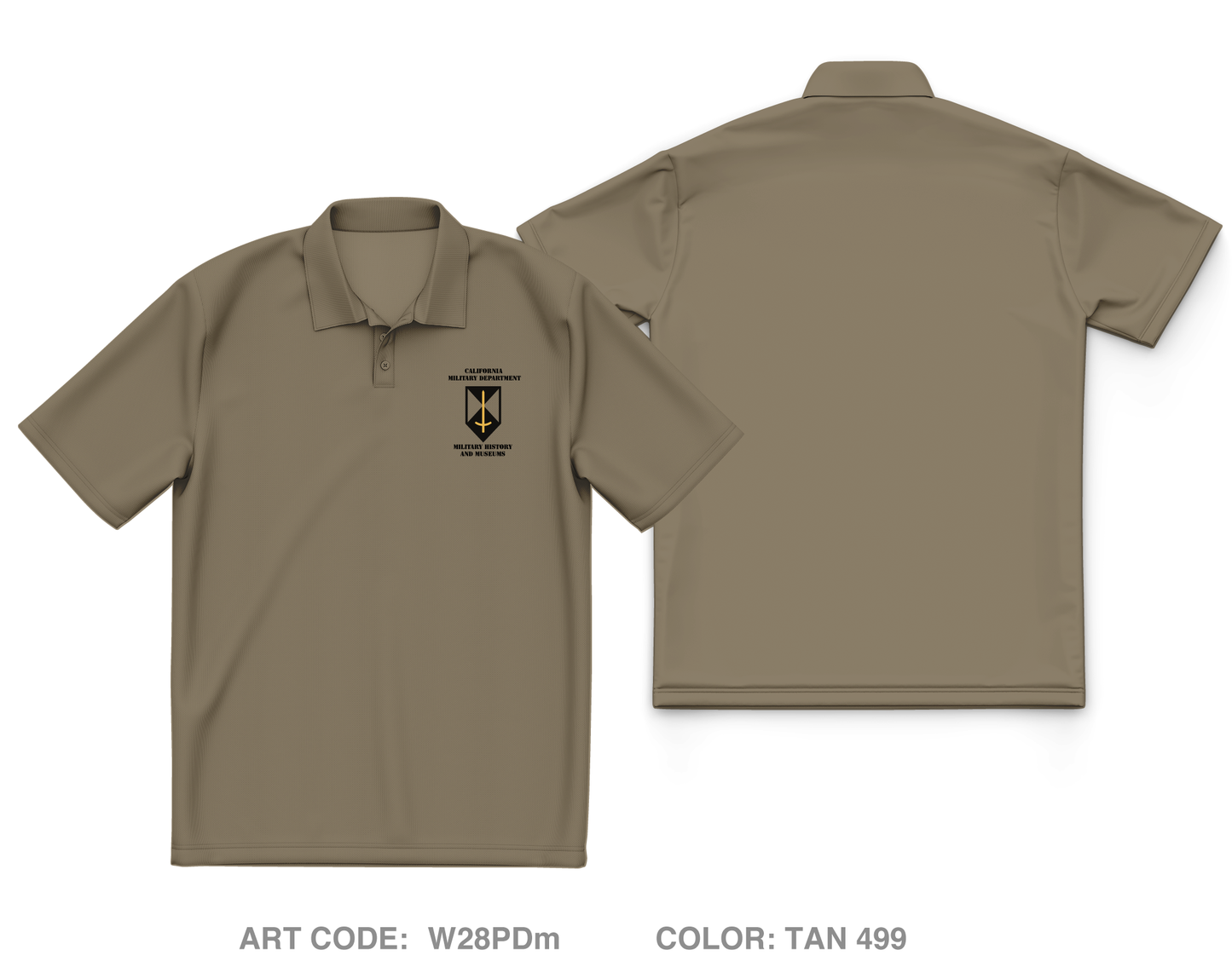 CMD Military History & Museum Fundraising Collection Core Men's SS Performance Polo - W28PDm