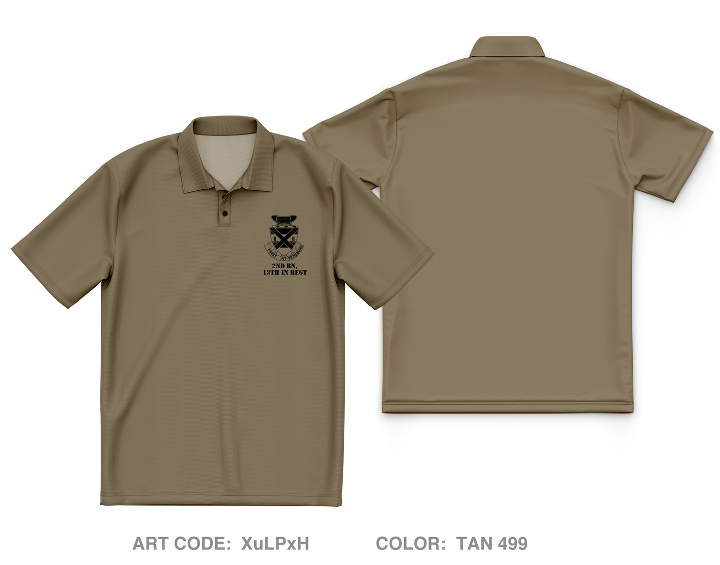 2 BN 13th INF Core Men's SS Performance Polo - XuLPxH