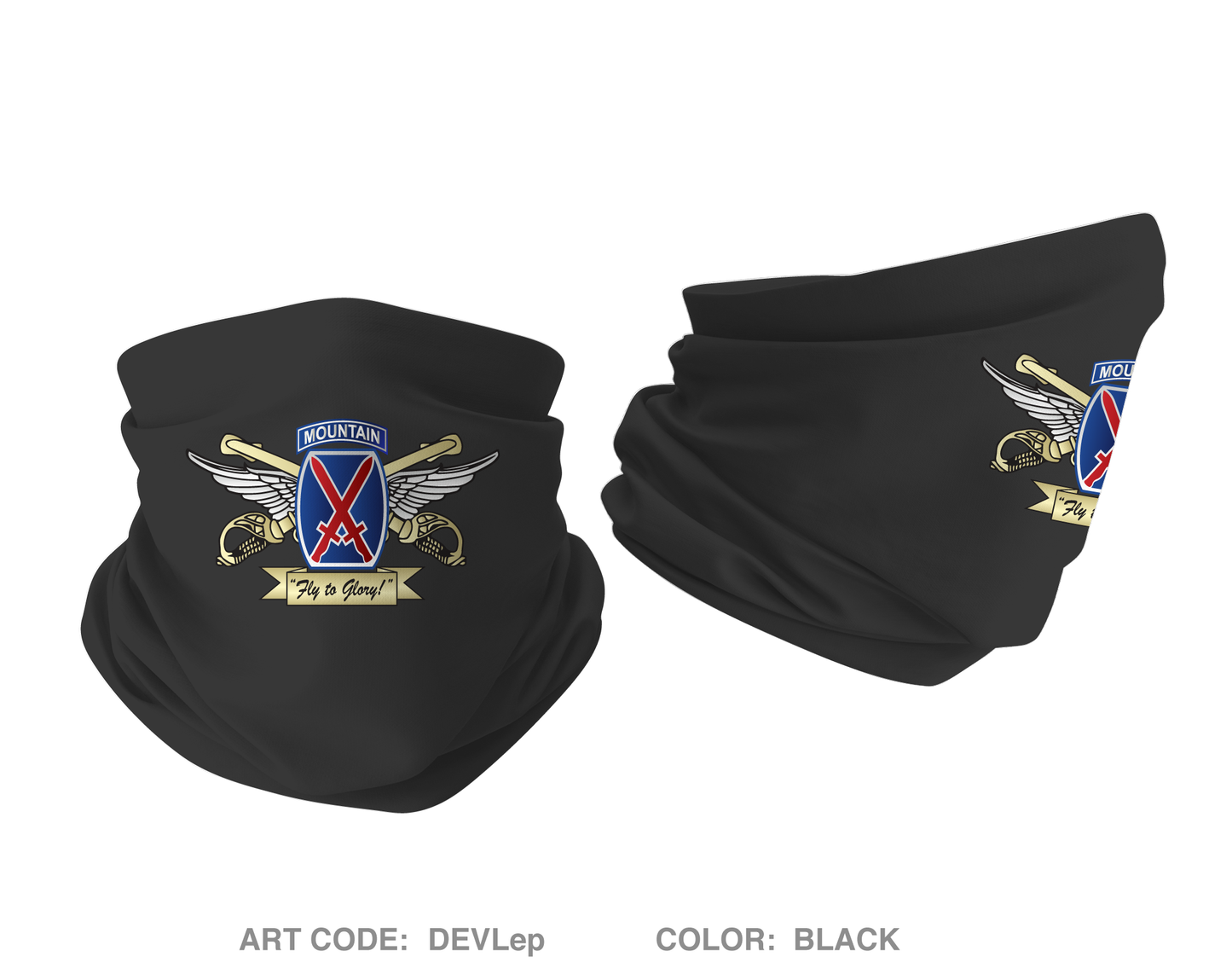 10th Combat Aviation Brigade Fundraising Collection Emblem Gaiter - DEVLep