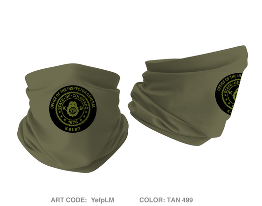 CDOC-OIG K-9 Unit Emblem Gaiter - YefpLM