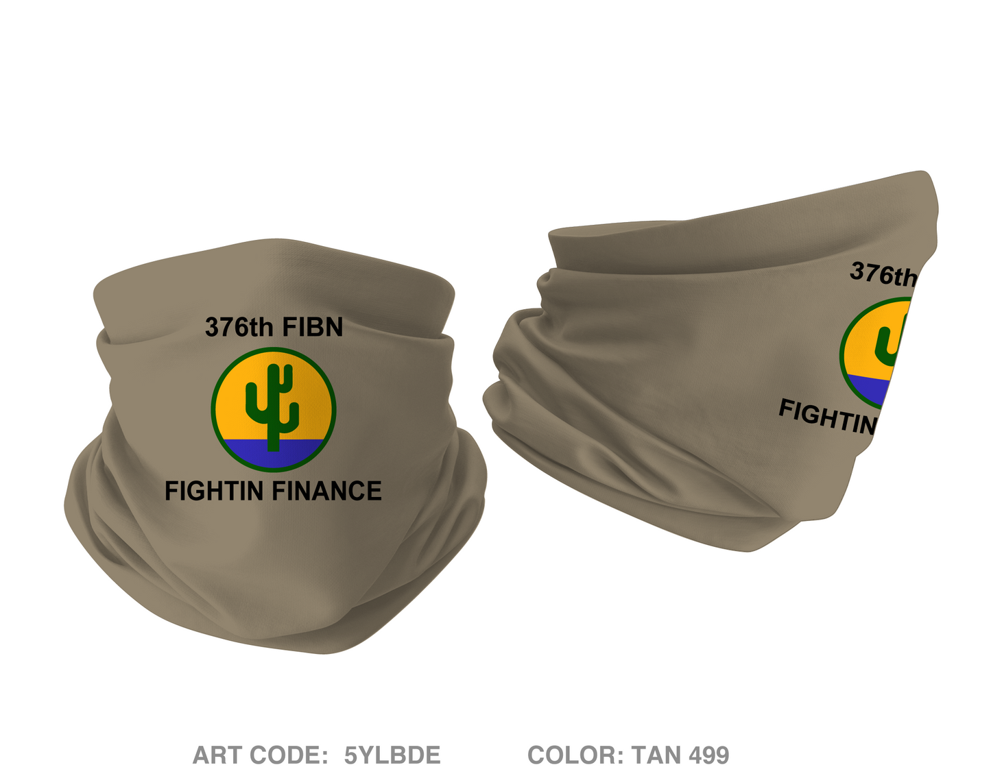 376th Finance Battalion Emblem Gaiter - 5YLBDE