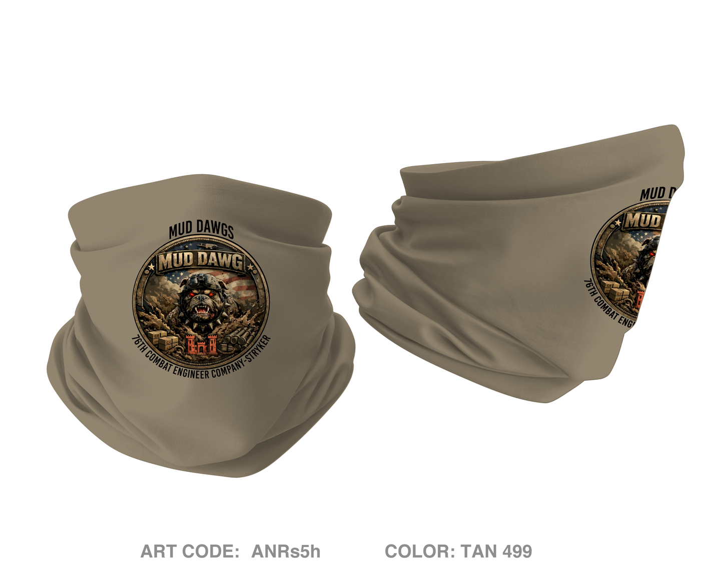 3rd Platoon MUD DAWGS Emblem Gaiter - ANRs5h