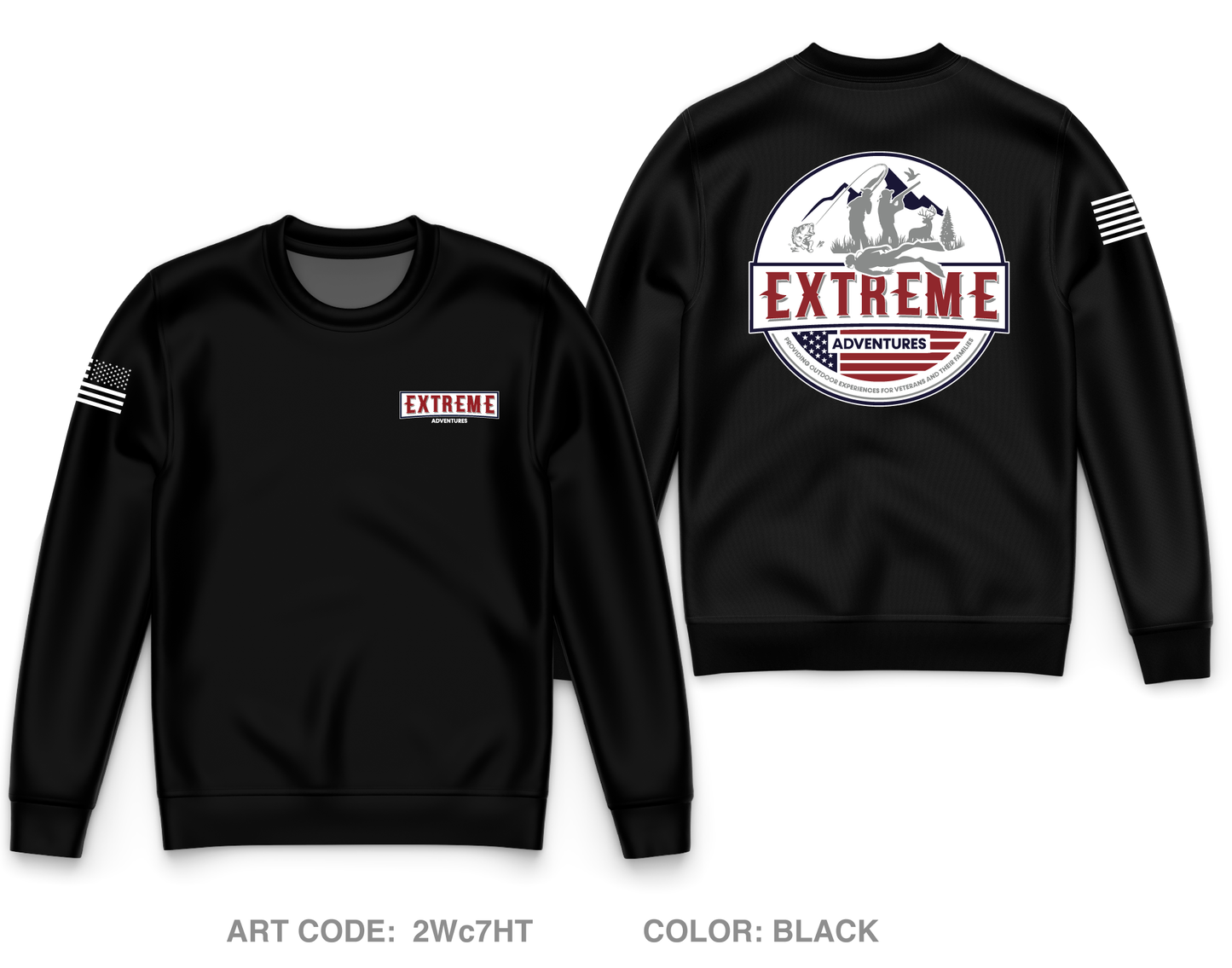 Extreme Adventures Core Men's Crewneck Performance Sweatshirt - 2Wc7HT