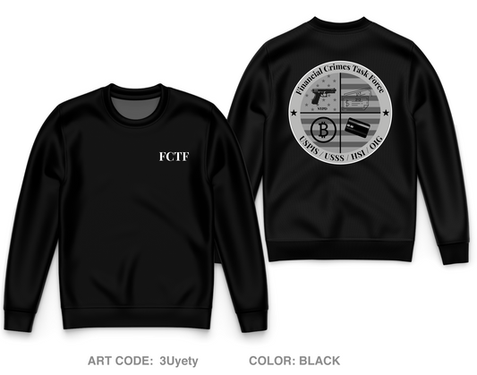 Financial Crimes Task Force Core Men's Crewneck Performance Sweatshirt - 3Uyety