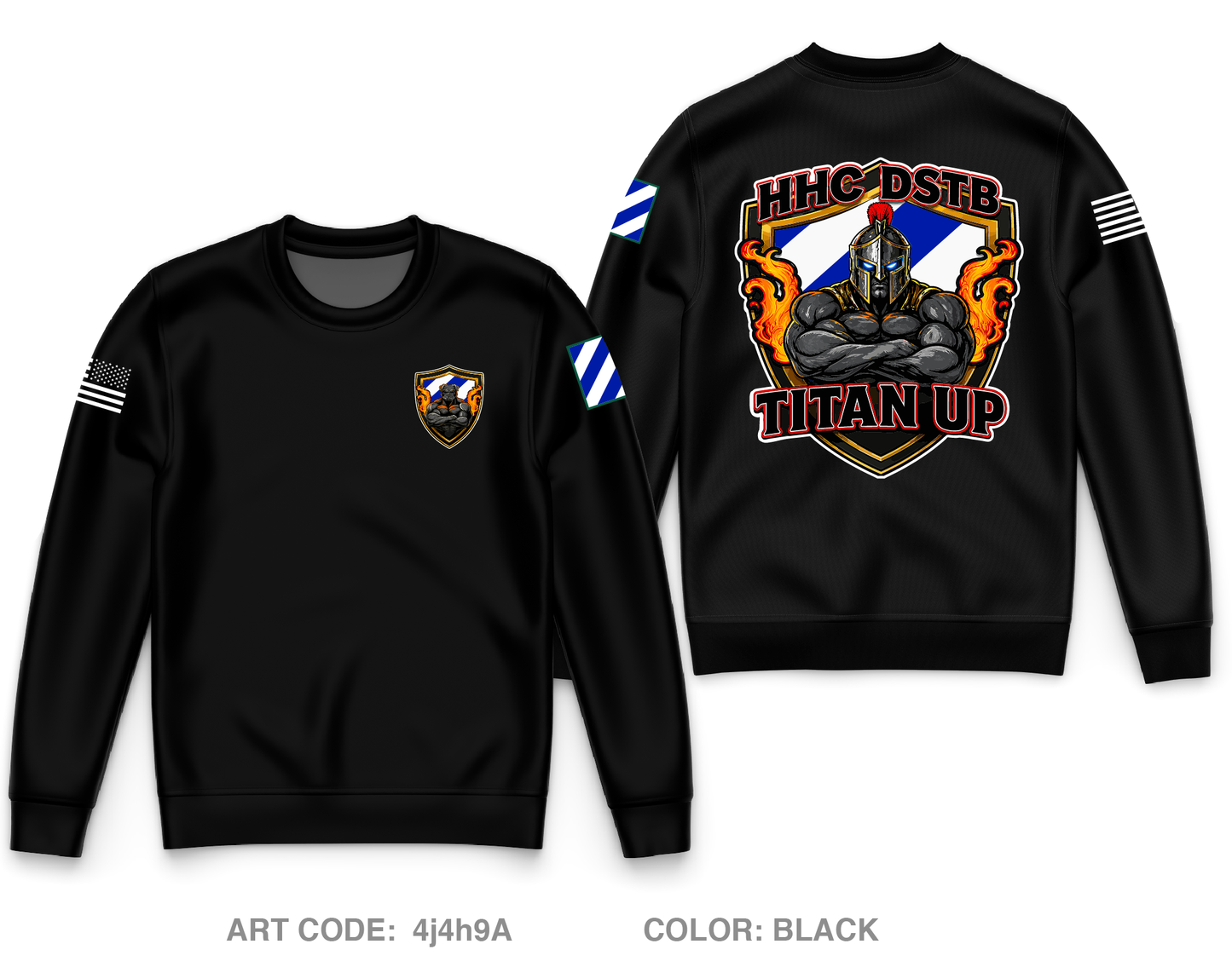 HHC, DSTB, 3DSB Core Men's Crewneck Performance Sweatshirt - 4j4h9A