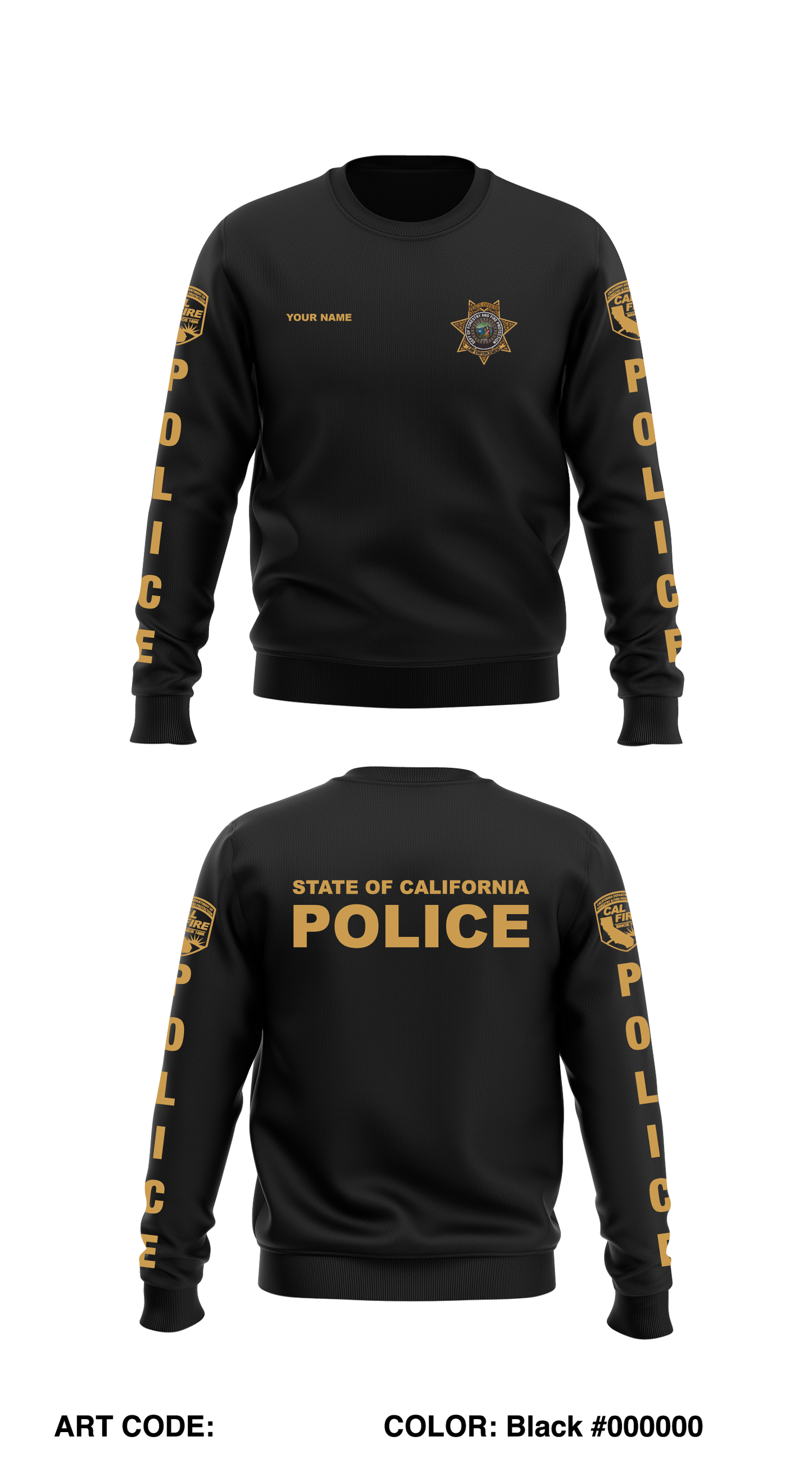 CUSTOM CAL FIRE LAW ENFORCEMENT TRAINING Store 1 Core Men's Crewneck Performance Sweatshirt - 8DQN7h