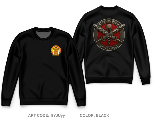 431st Medical Detachment Core Men's Crewneck Performance Sweatshirt - 8YJUyy