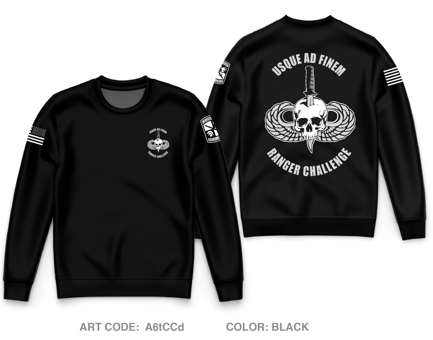 ROTC Ranger Challenge Team Core Men's Crewneck Performance Sweatshirt - A6tCCd