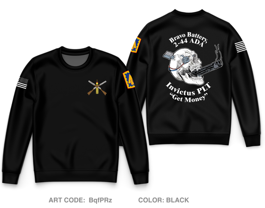 B BTRY, 2-44 ADA, 108th ADA BDE Core Men's Crewneck Performance Sweatshirt - BqfPRz