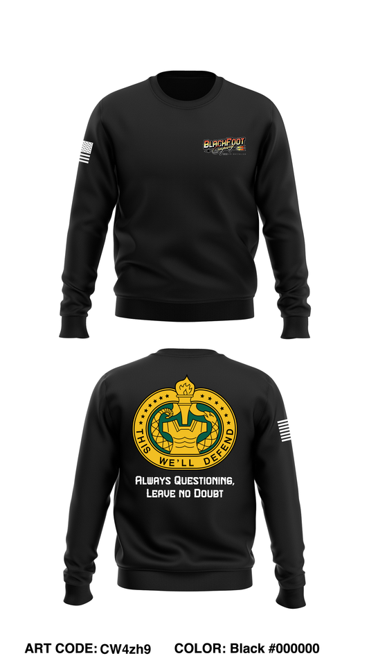B Co 309th MI BN DS Core Men's Crewneck Performance Sweatshirt - CW4zh9