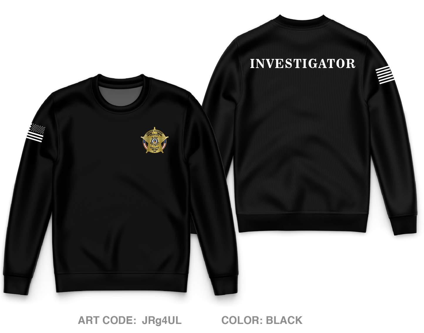 Union County Sheriff's Department Core Men's Crewneck Performance Sweatshirt - JRg4UL