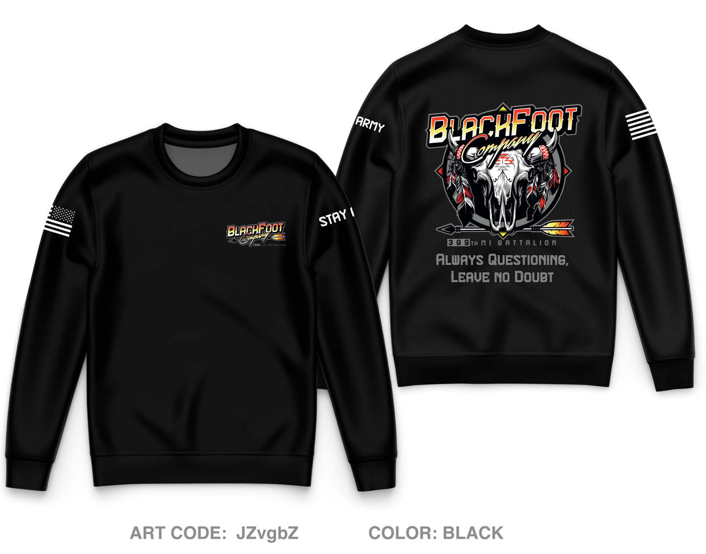 B Co 309th MI BN Core Men's Crewneck Performance Sweatshirt - JZvgbZ