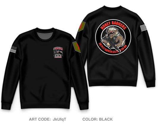 509th ECC EQ Platoon Honey Badgers Core Men's Crewneck Performance Sweatshirt - JkUfqT